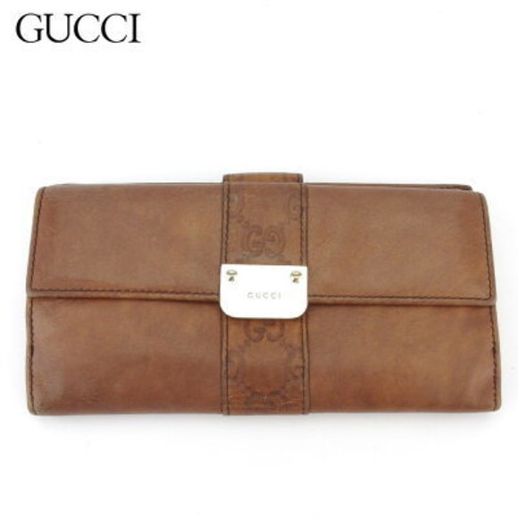 Gucci long Wallet Guccissima brown leather - Picture 1 of 6